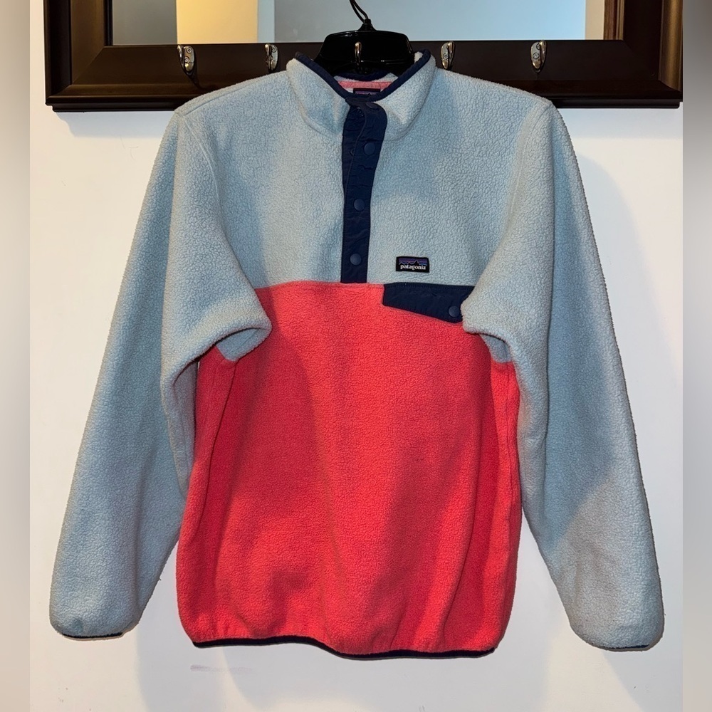 Patagonia Synchilla SNAP-T Fleece Pullover Size Girls XXL 16/18 Ladies Medium
